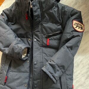 L.L. Bean Navy and Cream Sherpa Fleece